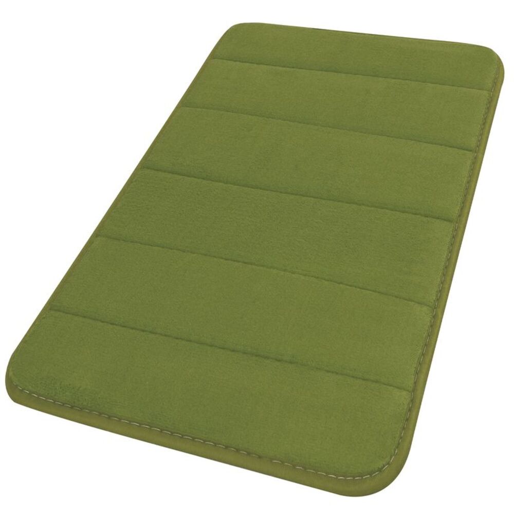 Velvet Memory Foam Bath Mat Soft Absorbent Bath Mat 32" x 20" Green